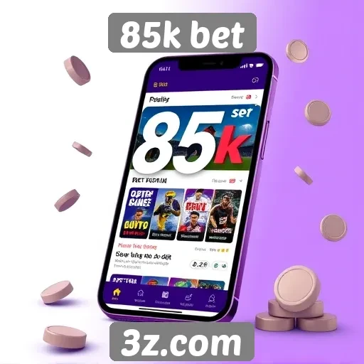 Usabilidade e design do site 85k bet